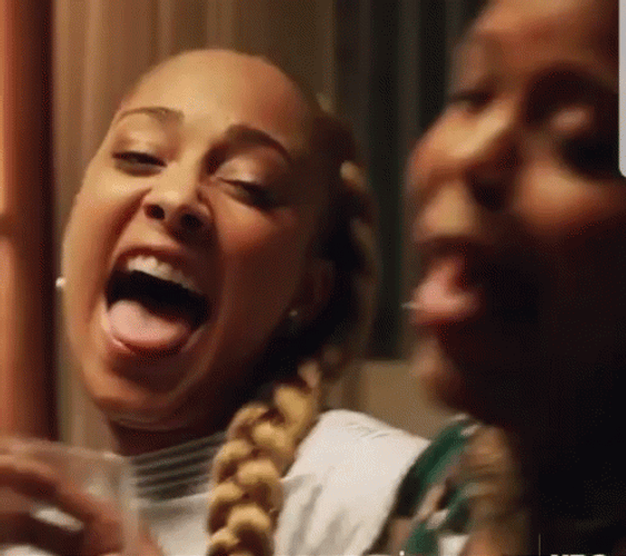 Hysterial Laughing By Two Women GIF