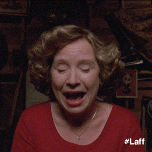 Hysterical Laughing Debra Tearing Up GIF