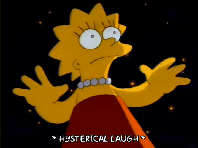 Hysterical Laughing Lisa Simpson GIF