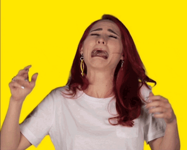 Hysterical Woman Sobbing Hard GIF