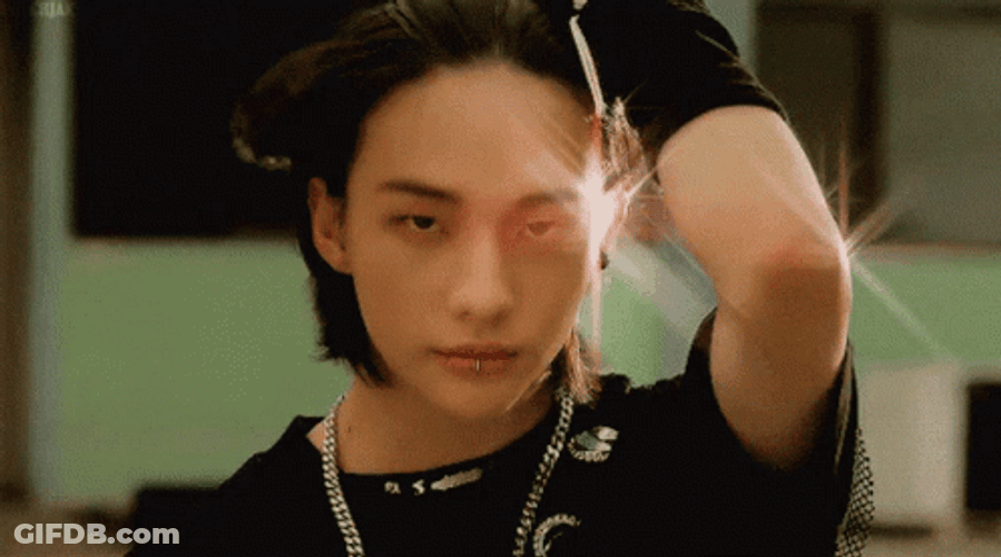 Hyunjin Gothic Aesthetic Shot GIF