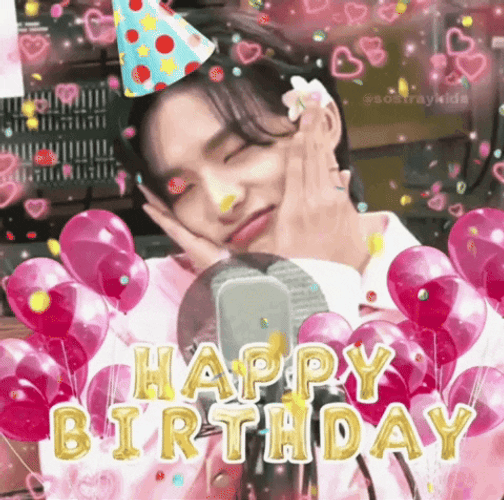 Hyunjin Happy Birthday Stray Kids GIF