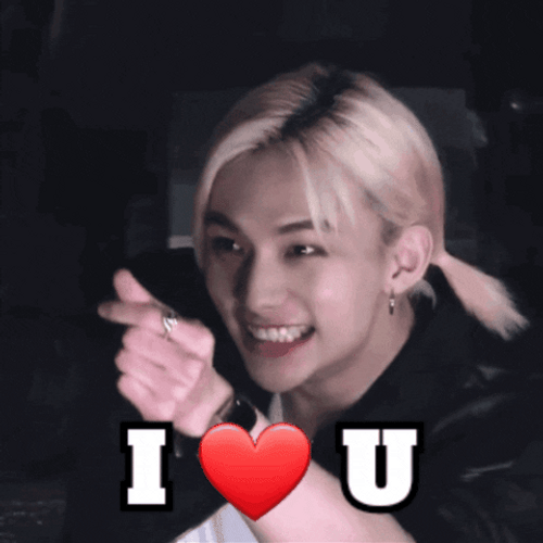 Hyunjin Stray KIds I Love You GIF