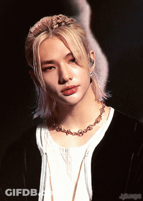 Hyunjin Stray Kids Looking Down GIF