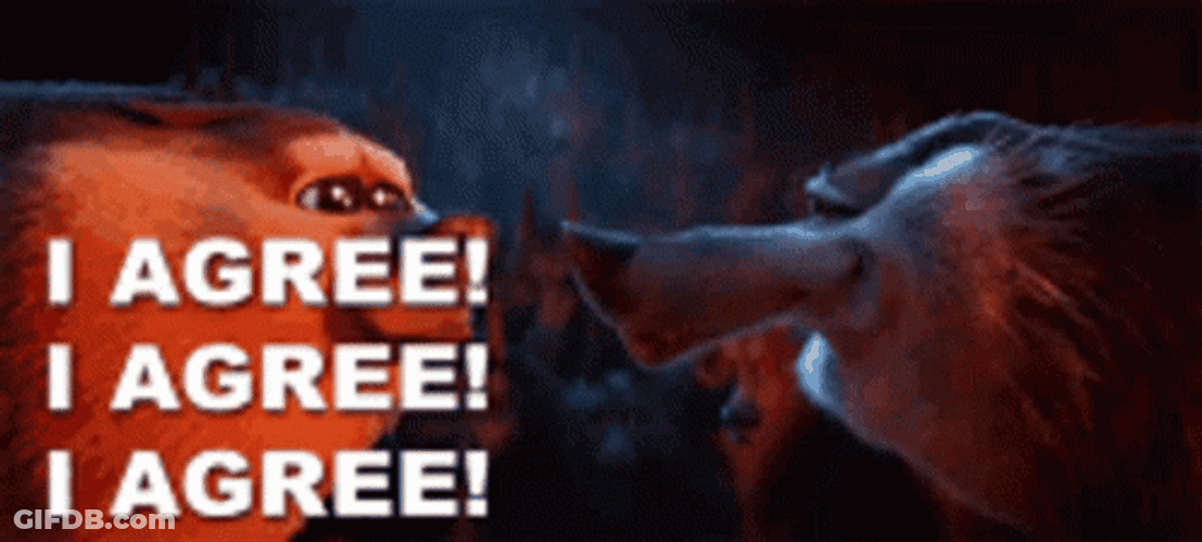 I Agree Storks Wolf GIF