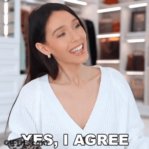 I Agree Yes Beautiful Lady GIF