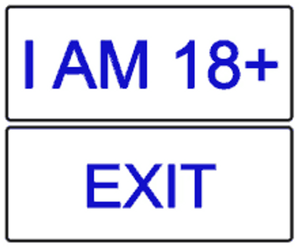 I Am 18+ Exit Blinking Text Animation GIF
