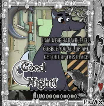I Am A Big Bad Wolf I 'Ll Gobble You All Up And Get Out Of This Place ! GIF