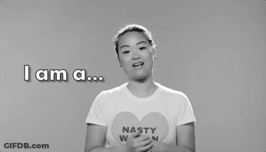 I Am A Nasty Girl Shirt Design GIF
