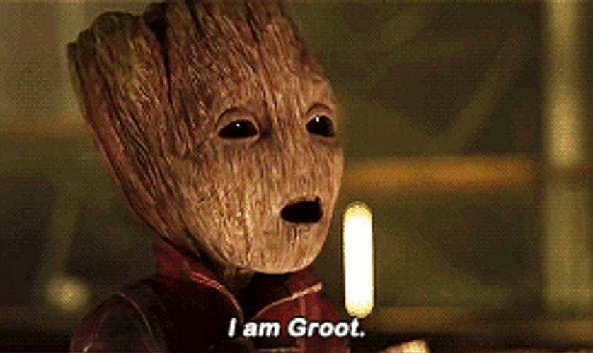 I Am Groot Looking Up GIF
