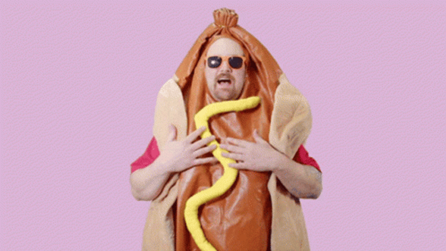 I Am Just A Simple Man In Sausage Costume GIF