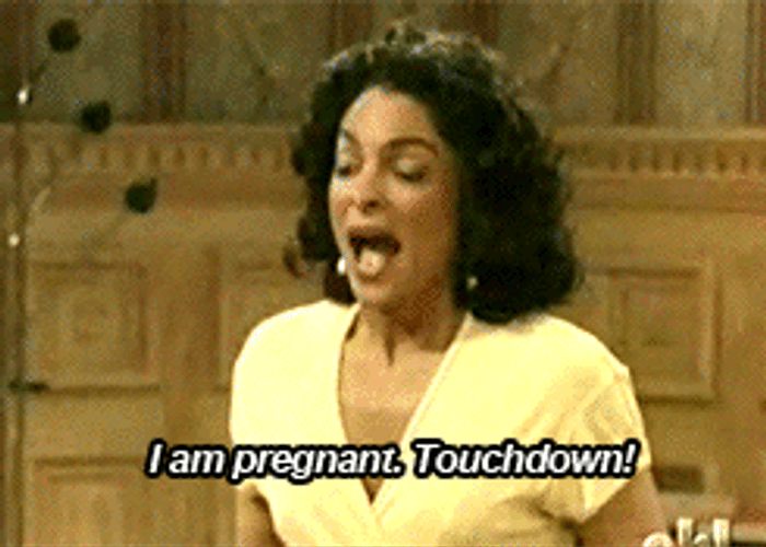 I Am Pregnant Touchdown GIF