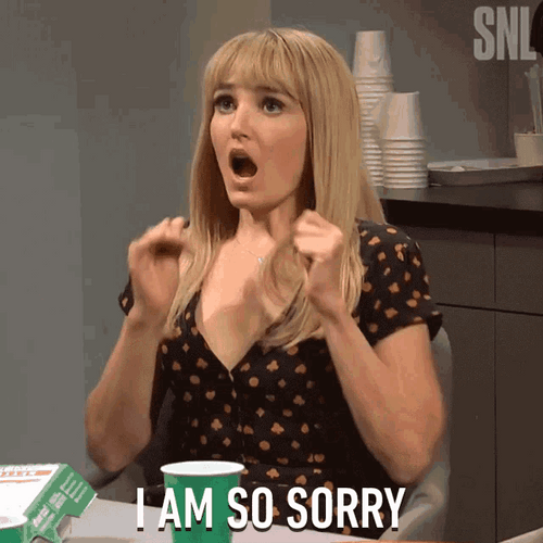 I Am So Sorry SNL GIF
