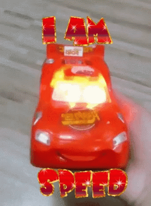 I Am Speed Lightning Mc Queen Toy Car GIF