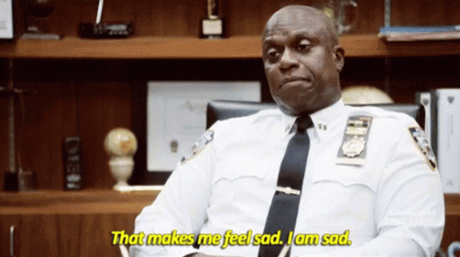 I Am The Captain Now I Am Sad Captain Holt GIF