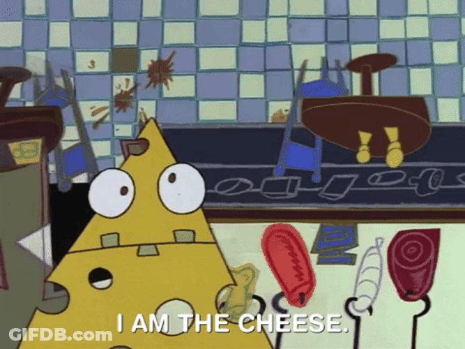 I Am The Cheese Cartoon GIF