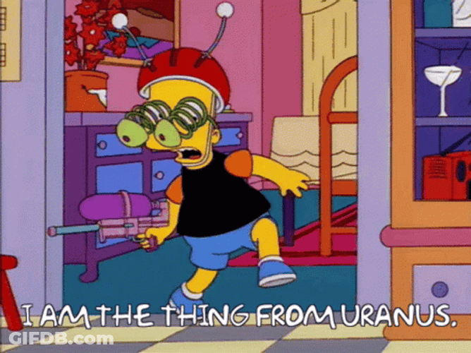 I Am The Thing From Uranus Bart Simpsons GIF