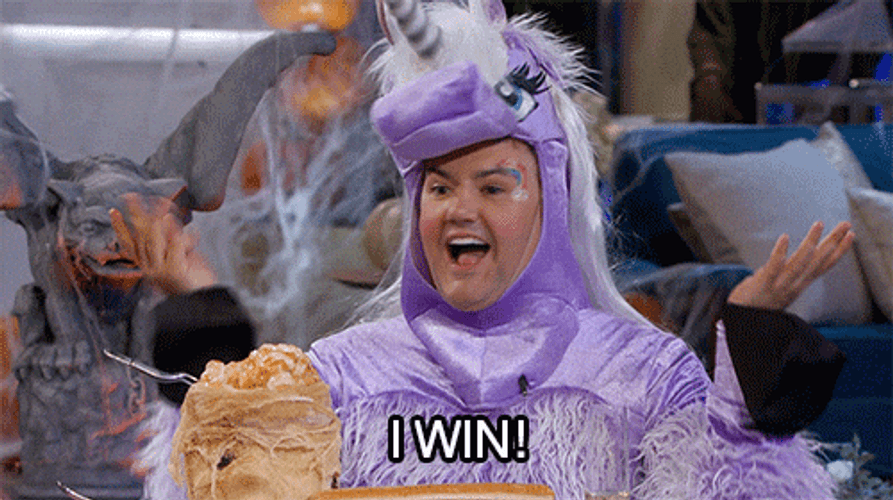 I Believe That We Will Win Unicorn Mascot GIF