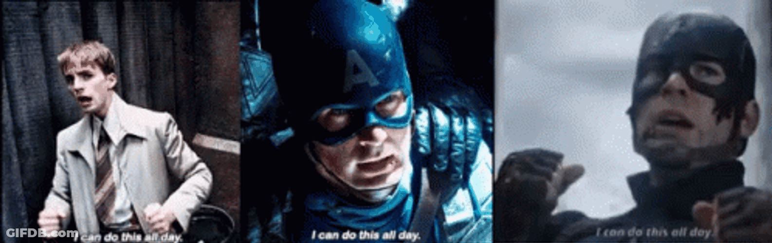 I Can Do This All Day Captain America Compilation GIF