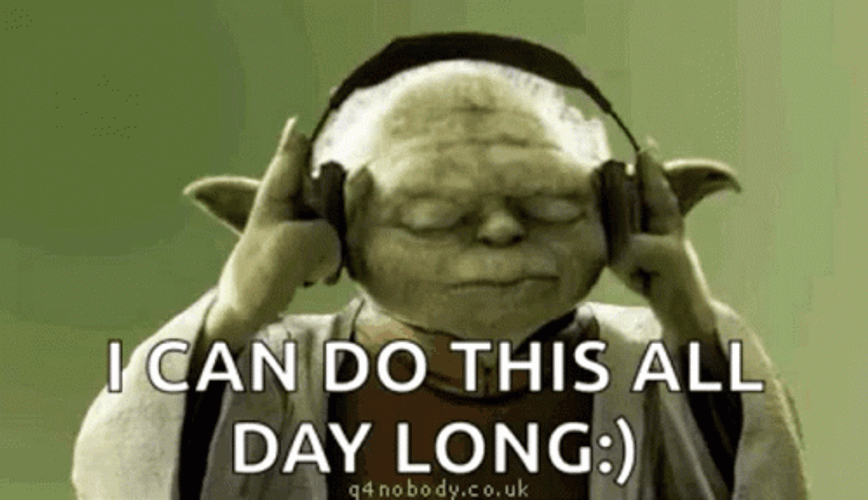 I Can Do This All Day Yoda Headphones GIF