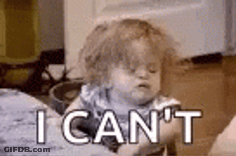 I Cant Cute Sleepy Baby GIF