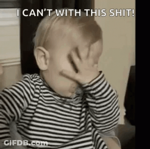 I Cant Face Palm Cute Baby GIF