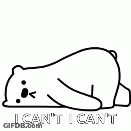 I Cant Lazy Bear Animation GIF