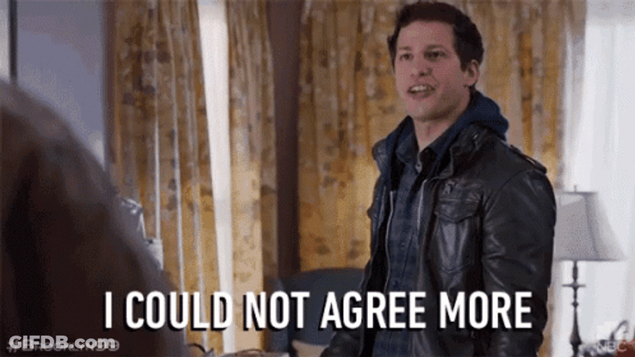 I Concur Andy Samberg Couldn't Agree More GIF