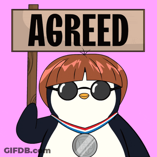 I Concur Cool Pudgy Penguin Agrees GIF