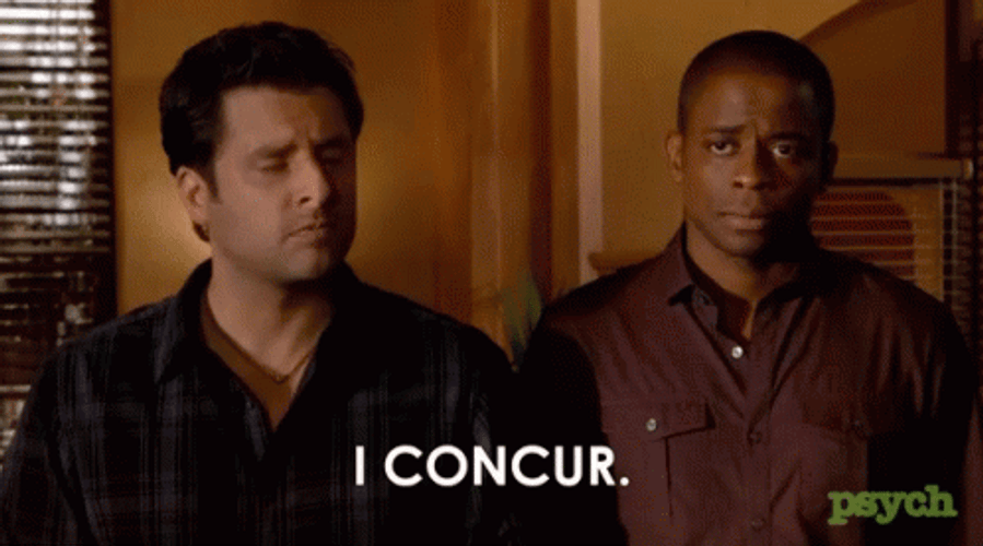 I Concur James Roday Rodriguez Psych GIF