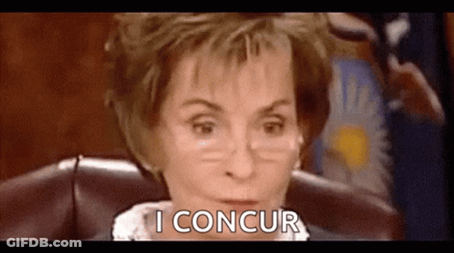 I Concur Judge Judy Nodding GIF