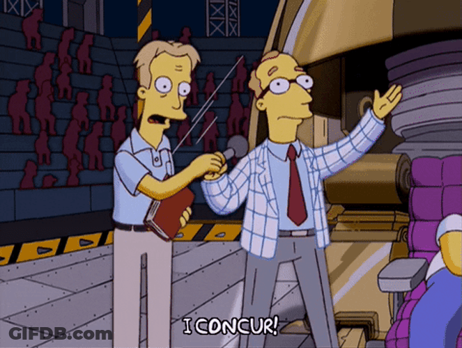 I Concur Robot Rumble Emcees The Simpsons GIF
