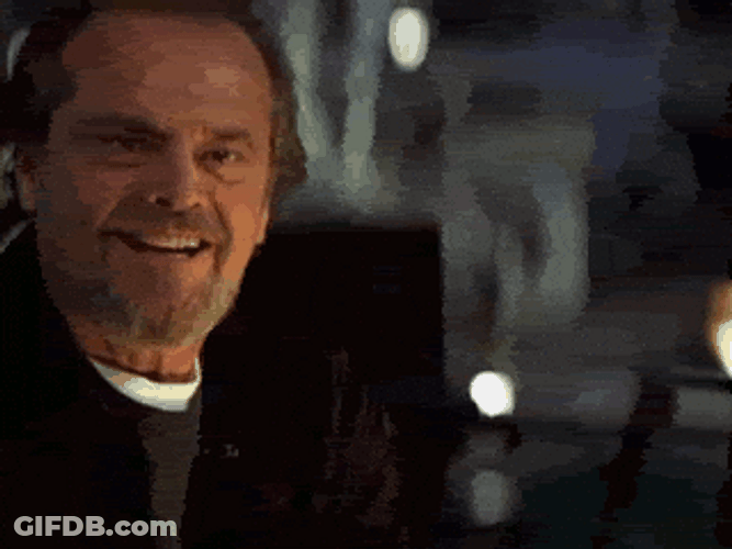 I Concur Sinister Nod Jack Nicholson GIF