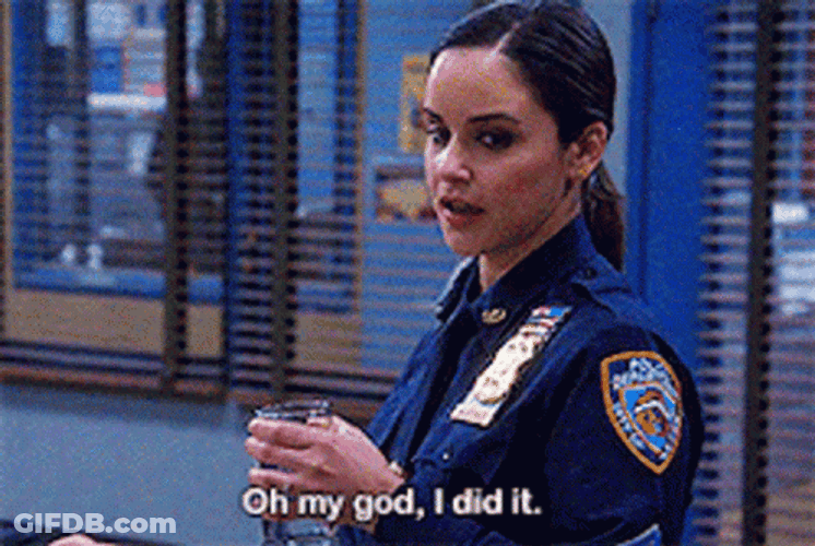I Did It Amy Santiago Brooklyn Nine Nine GIF