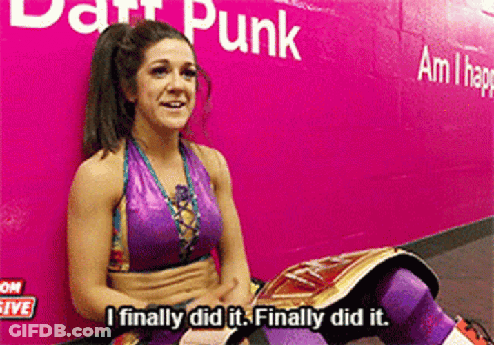 I Did It Bayley Female Wrestler WWF GIF