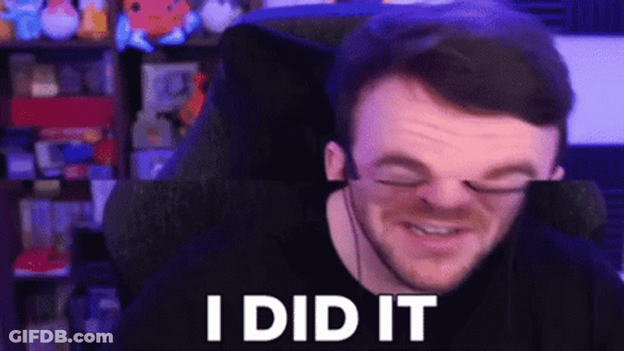 I Did It Distorted Face Thumbs Up GIF