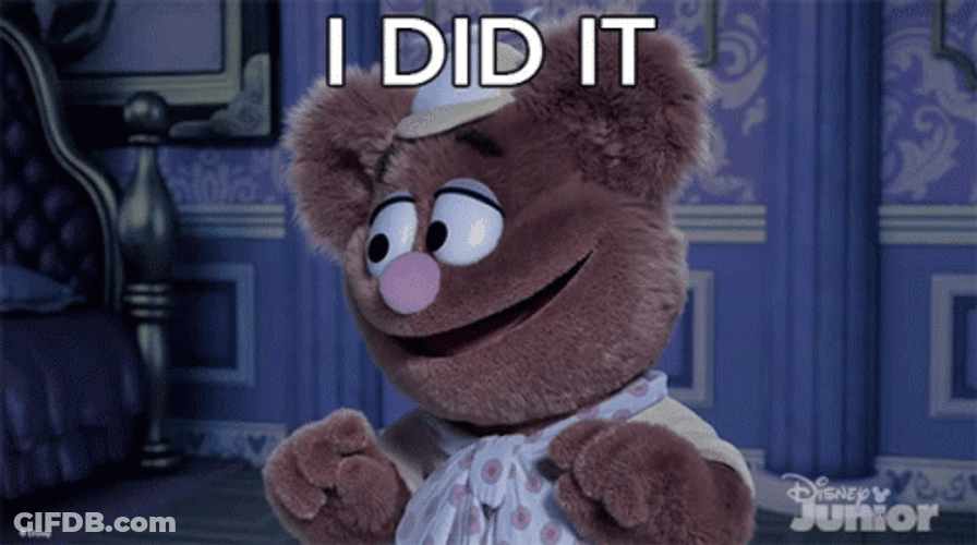 I Did It Fozzie Bear Muppet Babies GIF