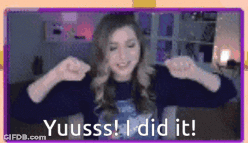 I Did It Katie Wilson Celebrating GIF