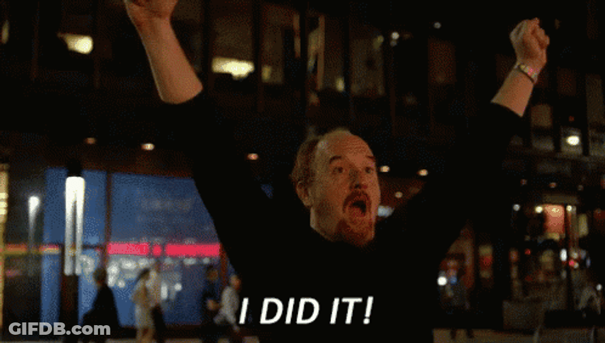 I Did It Louis CK Celebrating GIF