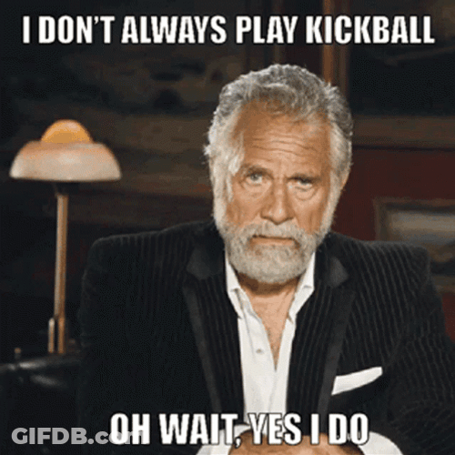I Don't Always Play Kickball GIF
