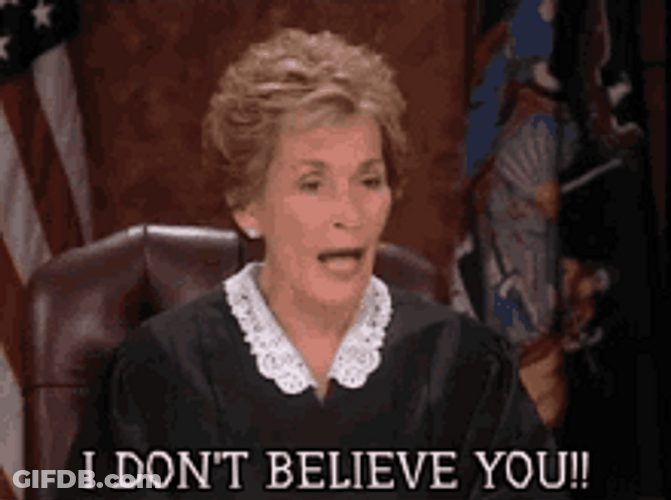 I Don't Believe You Judge Judy GIF