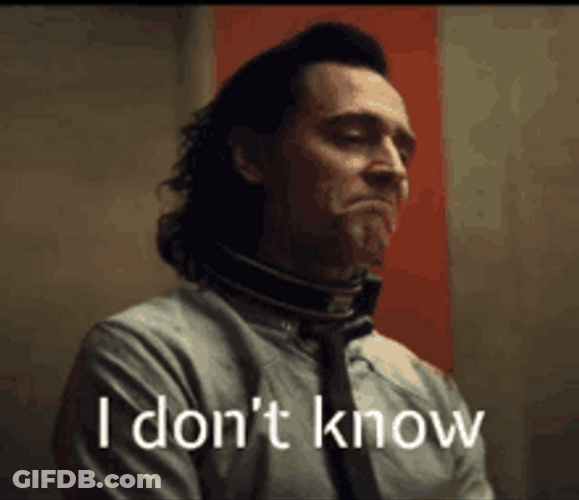 I Don't Know Actor Tom Hiddleston Loki GIF