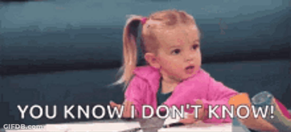 I Don't Know Confused Cute Kid Headshake GIF