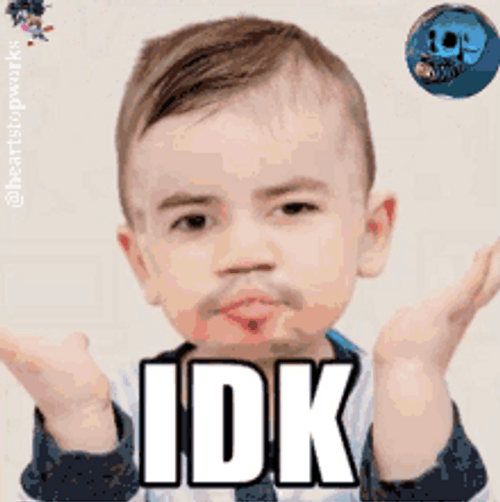 I Don't Know Poker Face Kid Face Swap Confetti GIF