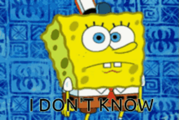 I Don't Know Shrug Clueless SpongeBob SquarePants GIF
