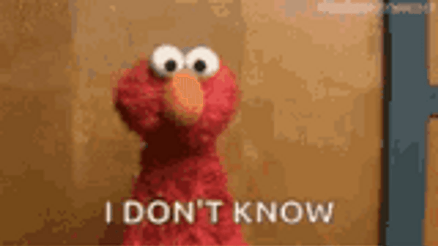 I Don't Know Shrug Elmo Sesame Street GIF