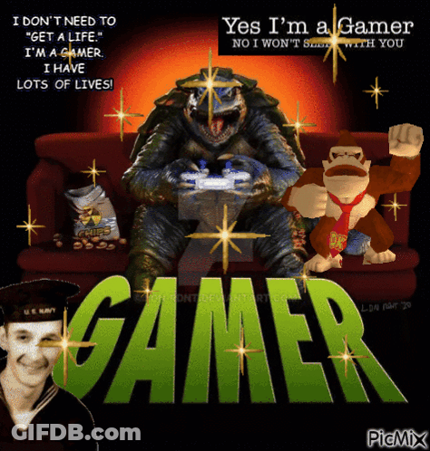 I Don't Need To Get A Life Gamer Poster GIF