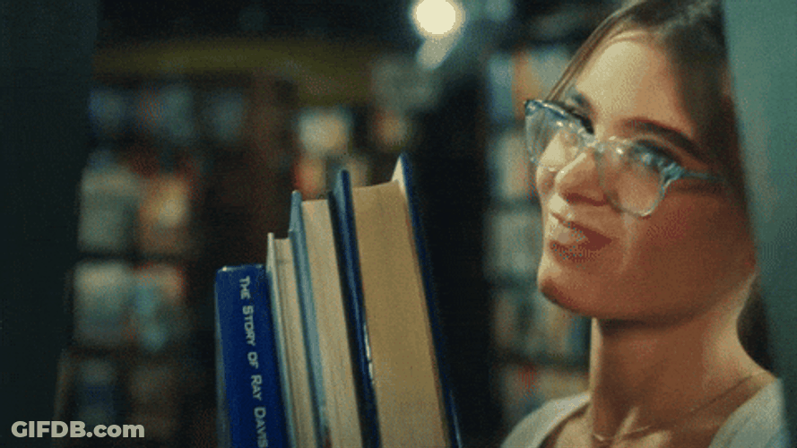 I Don't Think So In The Library GIF