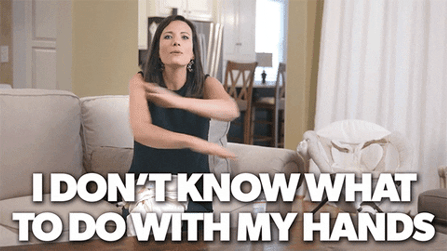 I Dont Know What To Do With My Hands Rachel Cruze GIF