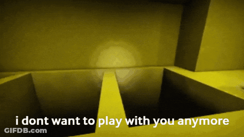 I Dont Want To Play With You Anymore On Yellow Background GIF